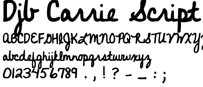 DJB CARRIE script font